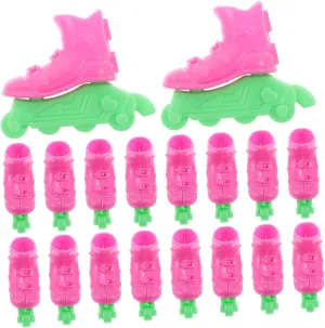 ERINGOGO 10 Pairs Mini Doll Roller Skates Decorative Tiny House Accessories Craft Shoes for Dolls