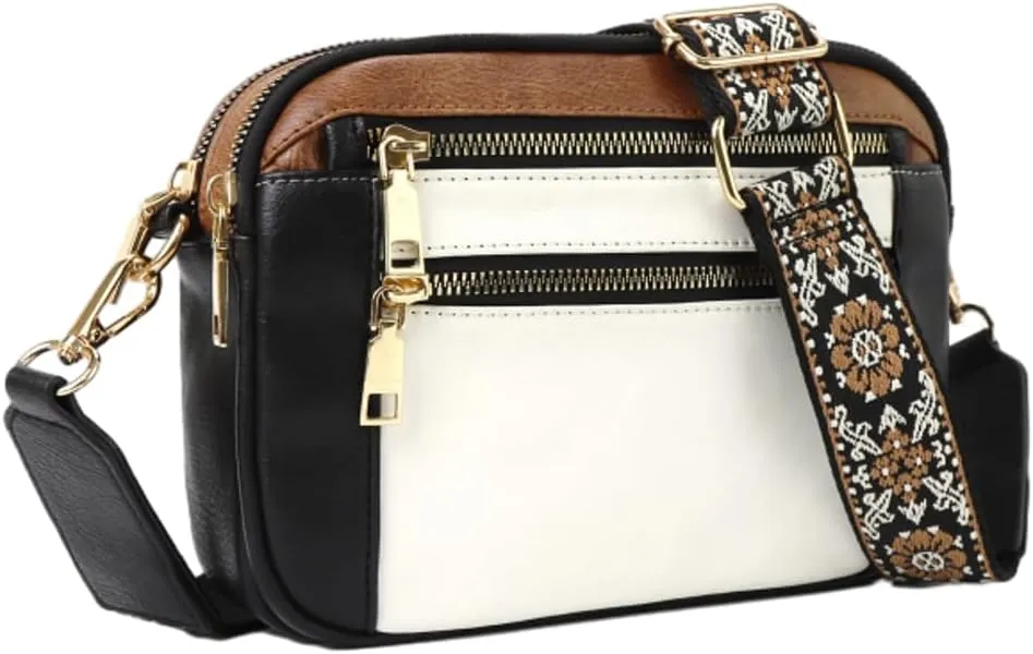 Ethnic Leather Bags for Women Casual Shoulder Bag Crossbody Bag Satchel on Trend Purses for Work Travel 2024
