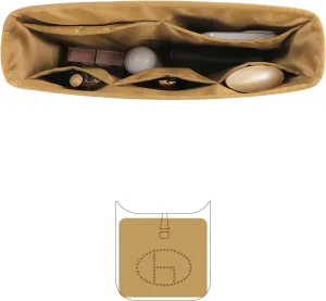Evelyne 29 PM Insert, Purse Organizer Insert Compatible with Hermes Evelyne Bags, Soft and Smooth Organizer for Women Handbag (Biscuit, 29 PM)