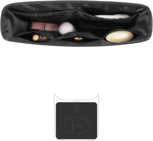 Evelyne 29 PM Organizer, Purse Organizer Insert Compatible with Hermes Evelyne Bags, Smooth Touch Lightweight Insert with Multiple Pockets (Black, 29 PM)