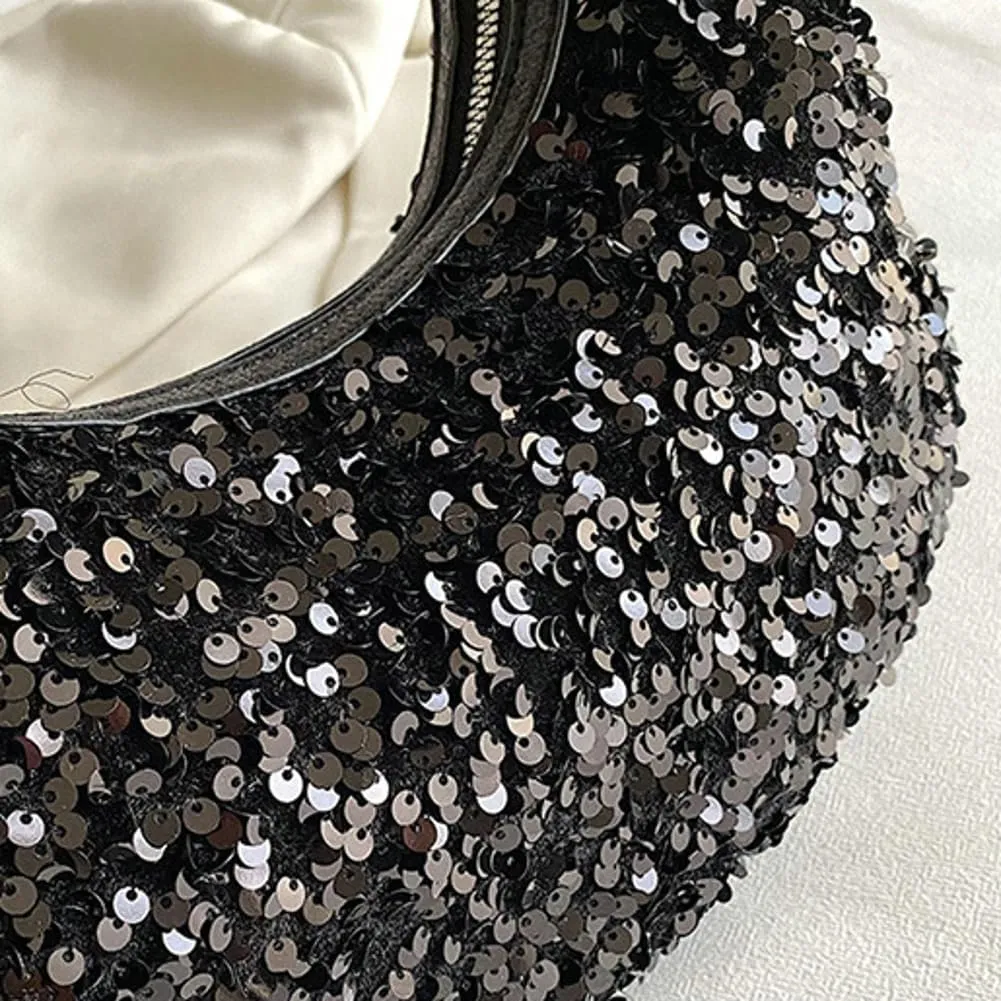 Evening Bags for Women Shiny Tote Hobo Purse Sparkly Satchel Metallic Handbag Clutch Shoulder Bag