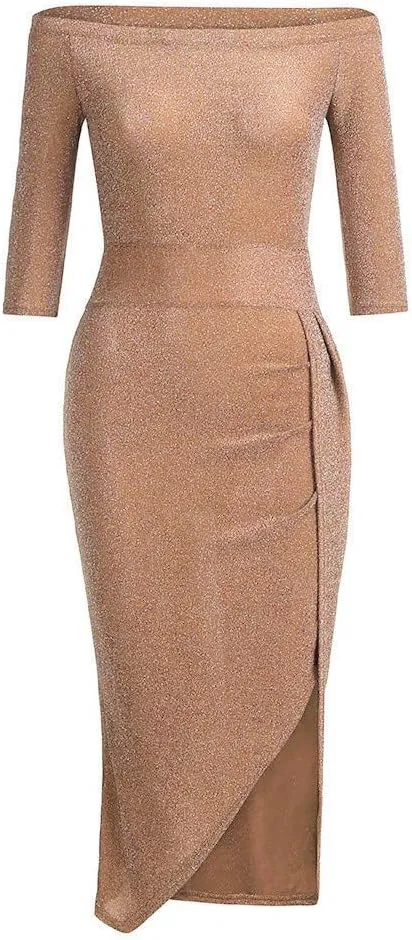 Evening Dresses for Women Elegant Long Sleeve Sequin Mini Dresses Sexy Ruched Bodycon Sparkly Glitter Cocktail Party Dresses
