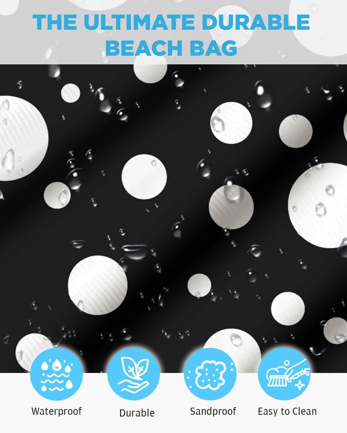 Extra Large Beach Bag for Women - Waterproof Sandproof Over-Size Carry On Beach Tote with 5 Pockets Gifts for Women