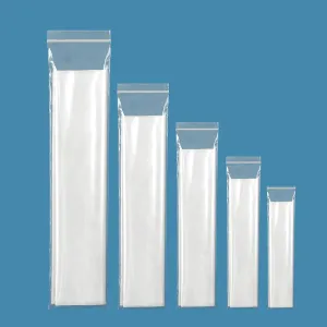 Extra Long Zip Bags 6x30 Inch (20-Pack), Clear Plastic Storage Bags with Lock Seal for General Storage, Home, Office, Eco-friendly Uses