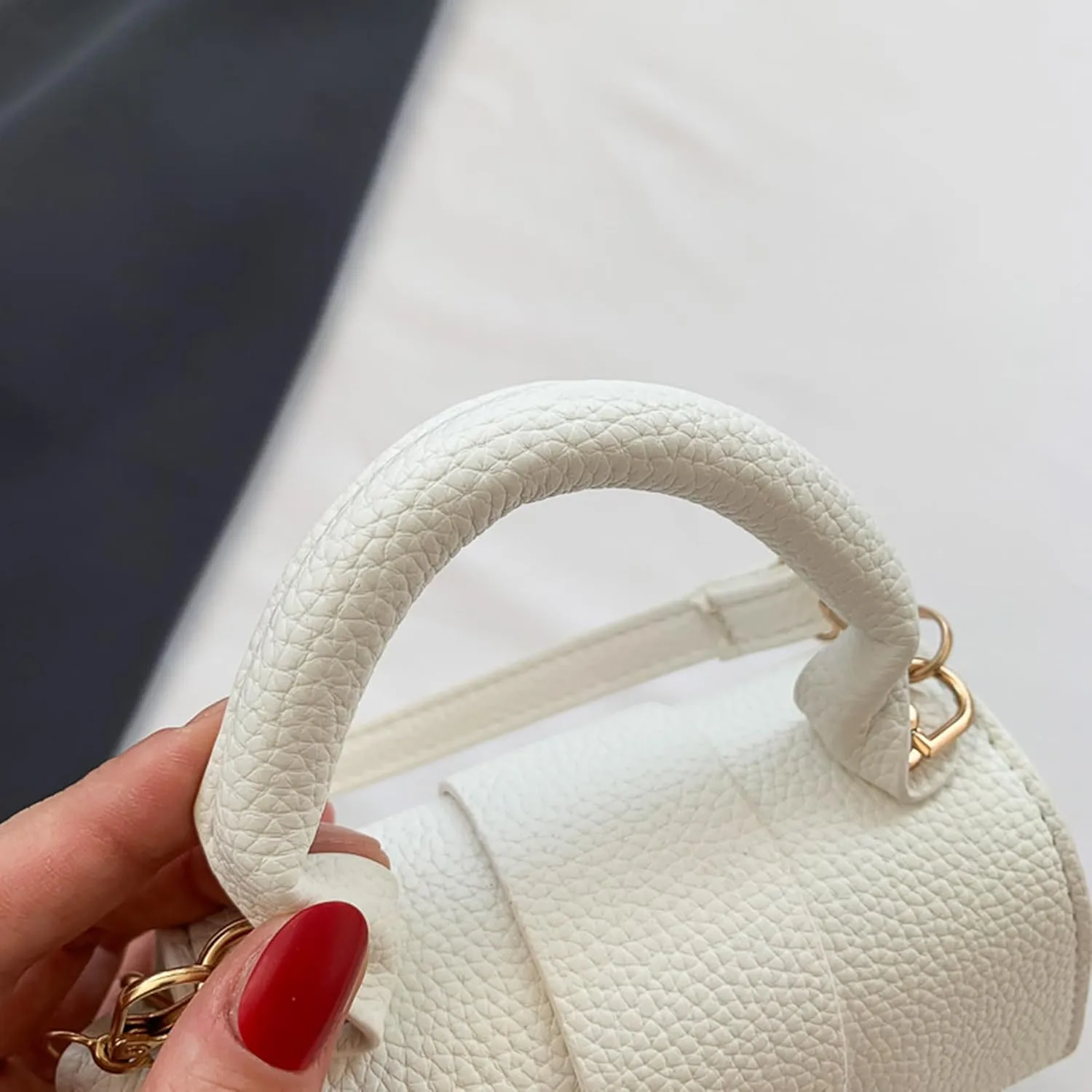 FALETO Mini Purses for Women Cute Top Handle Crossbody Bag Stylish Tiny Clutch Handbag with Strap
