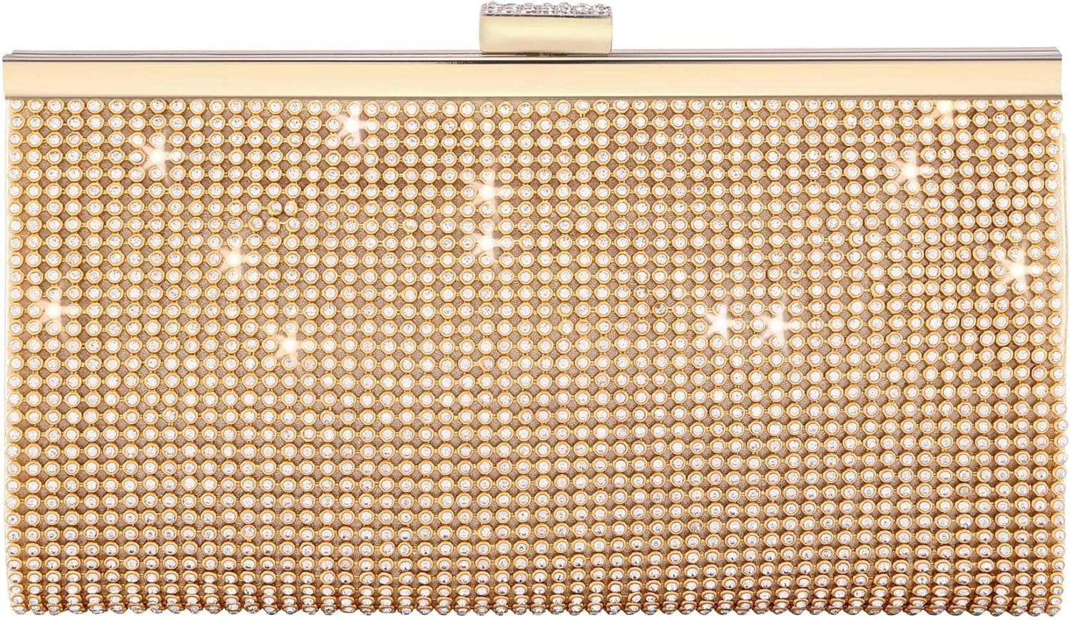 FALETO Rhinestone Clutch Purses for Women Sparkly Purse Wedding Clutch Glitter Crossbody Shoulder Bag with Detachable Chain