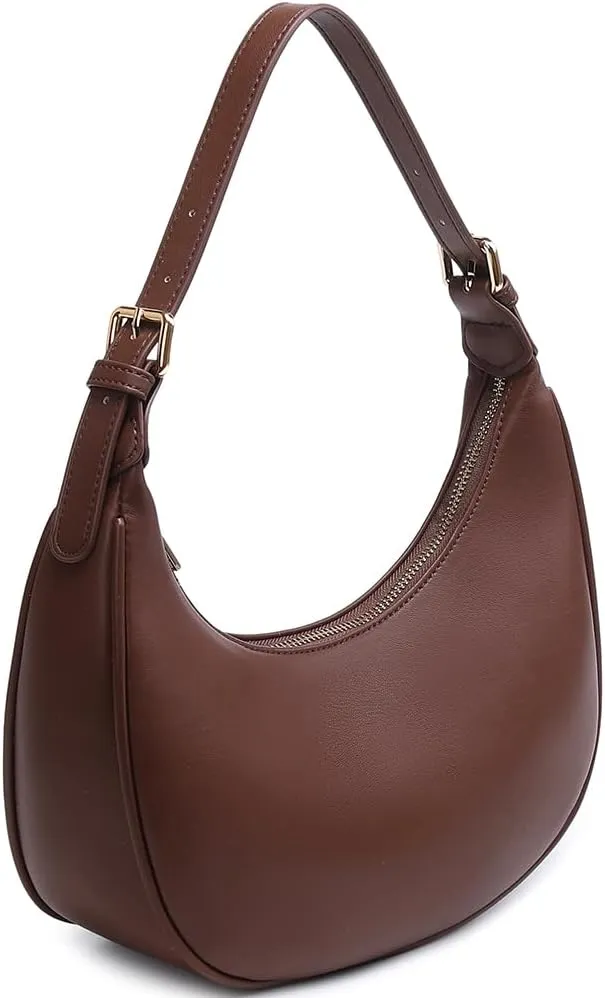 Fashion Small Crescent Underarm Shoulder Bag for Women Trendy Purse Hobo Handbags Clutch Crossbody Bag