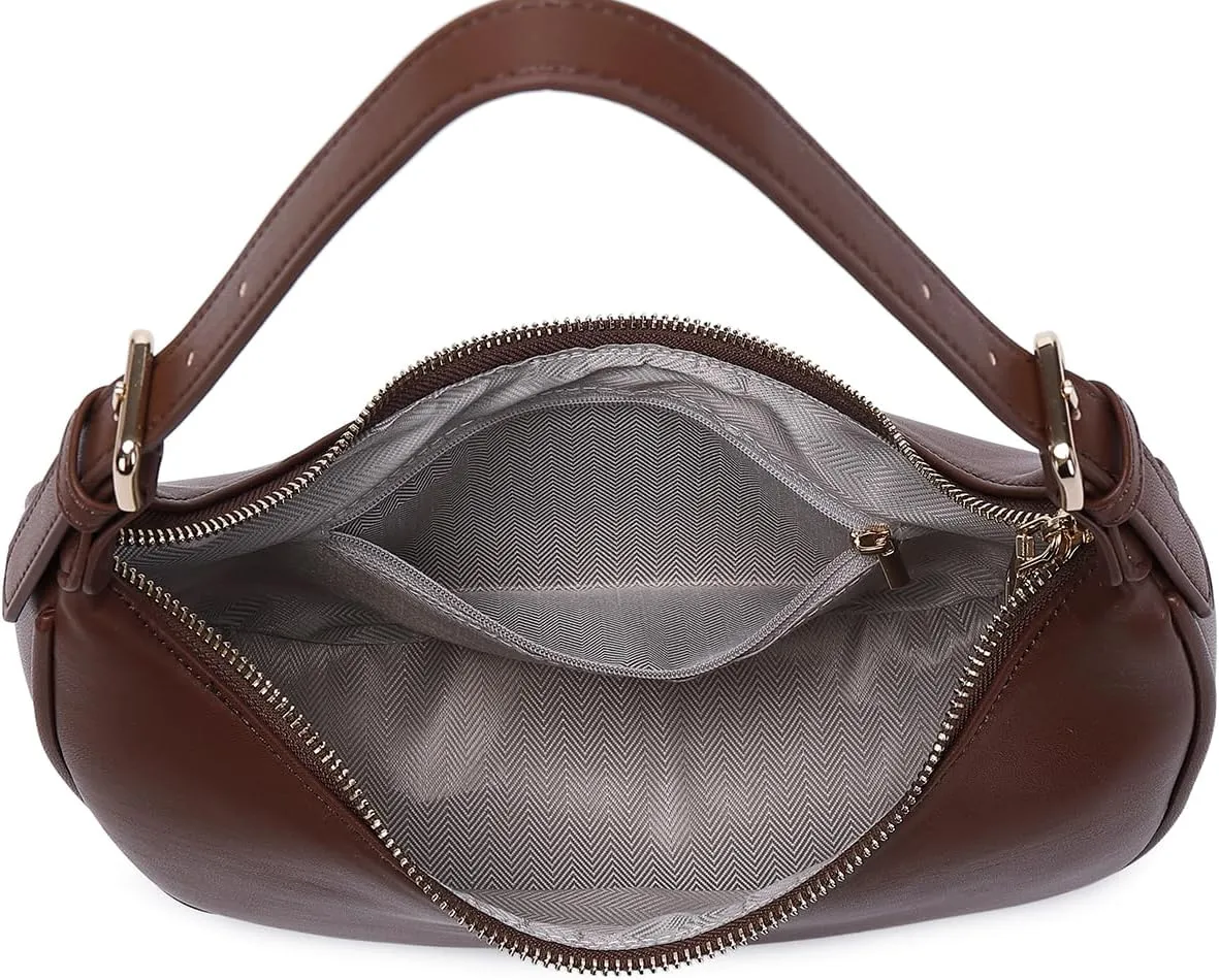 Fashion Small Crescent Underarm Shoulder Bag for Women Trendy Purse Hobo Handbags Clutch Crossbody Bag