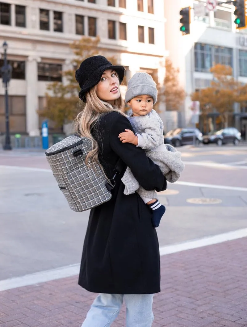 FAWN DESIGN The Original Diaper Bag, Faux Leather Diaper Bag Backpack, Vegan Leather, Large Capacity Baby Bag for Mom