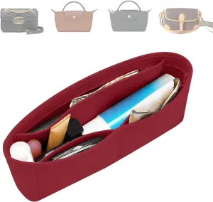 Felt Purse Organizer Insert for GG Marmont Matelasse Shoulder Bag Long champ le pliage,Mini Handbags Organizer Tote Liner Pouch for Women Inner Bladder Bag Storage Bag