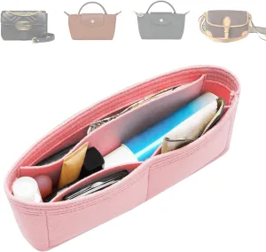 Felt Purse Organizer Insert for GG Marmont Matelasse Shoulder Bag Long champ le pliage,Mini Handbags Organizer Tote Liner Pouch for Women Inner Bladder Bag Storage Bag