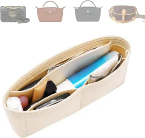 Felt Purse Organizer Insert for GG Marmont Matelasse Shoulder Bag Long champ le pliage,Mini Handbags Organizer Tote Liner Pouch for Women Inner Bladder Bag Storage Bag