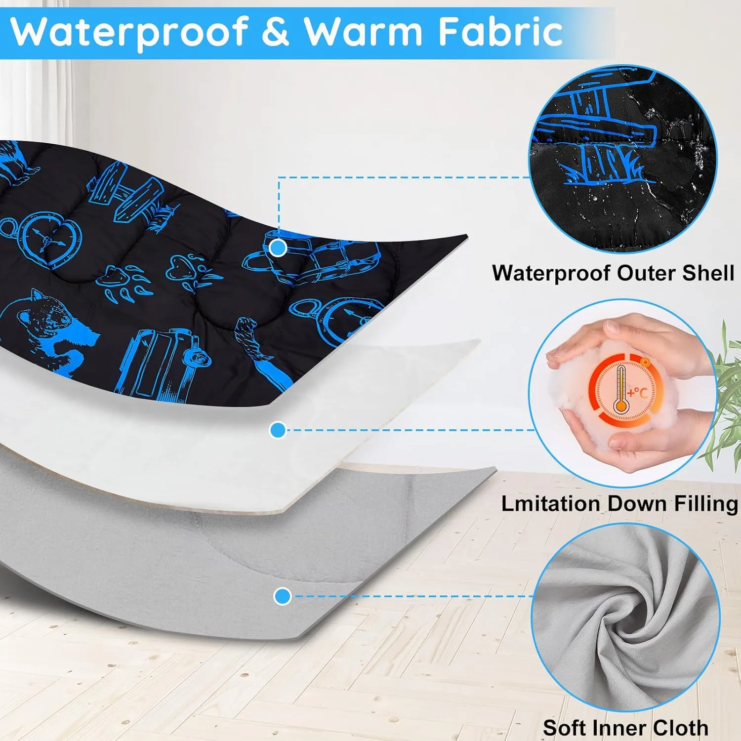 FIOBEE Kids Sleeping Bag for Girls Boys 3 Season Warm & Cool Weather Youth Camping Sleeping Bags with Backpacking Bag Waterproof for Traveling Hiking Indoor Outdoor Camping Essentials