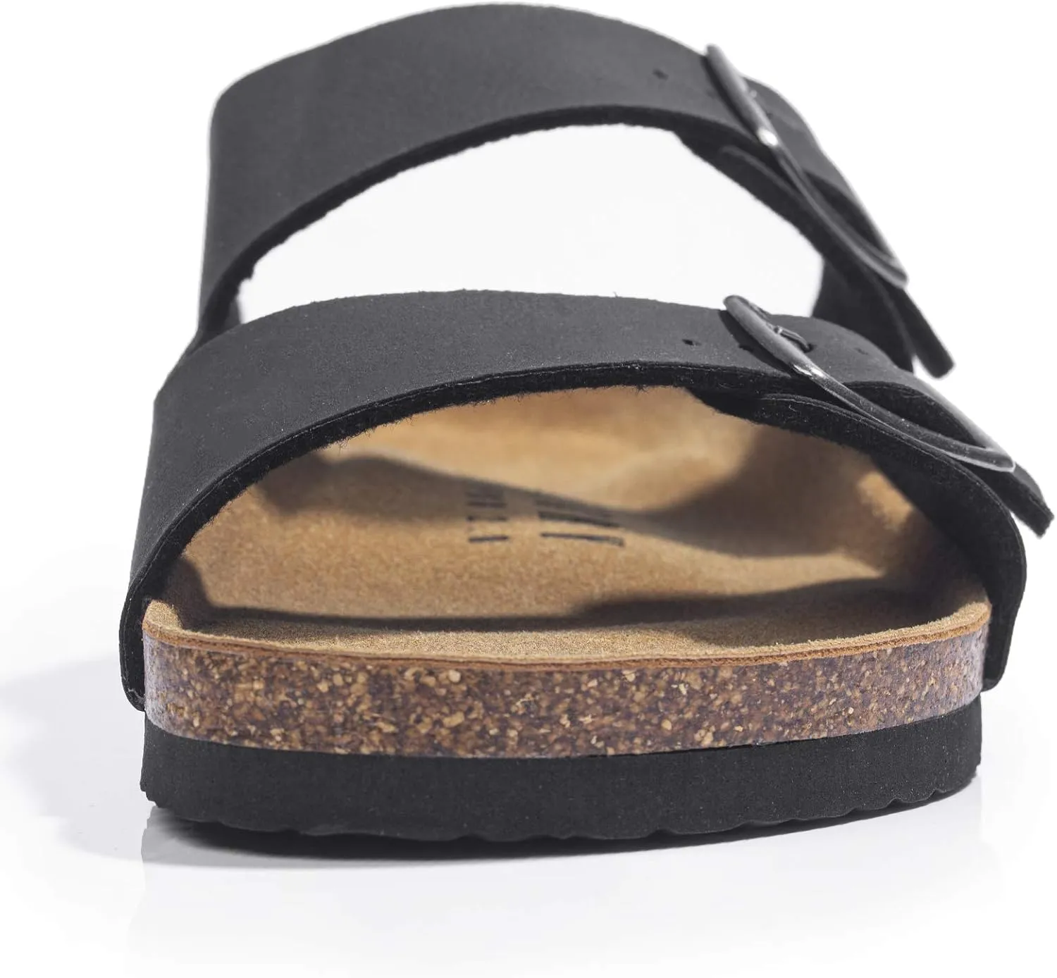 FITORY Mens Sandals, Arch Support Slides with Adjustable Buckle Straps and Cork Footbed Size 7-14.5
