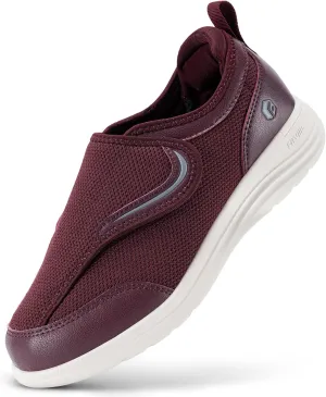 FitVille Diabetic Shoes for Women Wide Width with Arch Support, Fully Adjustable Straps Extra Wide Shoes for Women