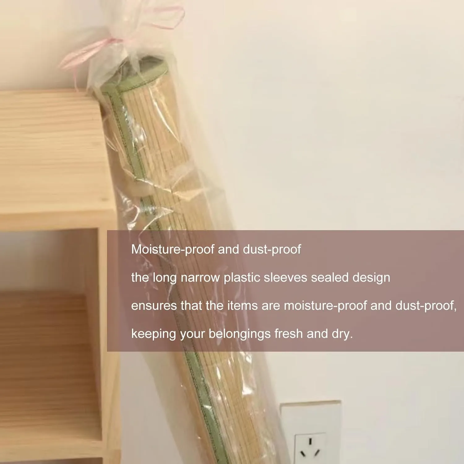 Flat Open 14x47 Inch (20-Pack) Extra Long Plastic Sleeves, Narrow Poster Bags, Plastic Blueprint Bags Waterproof Tube for Storage Clear