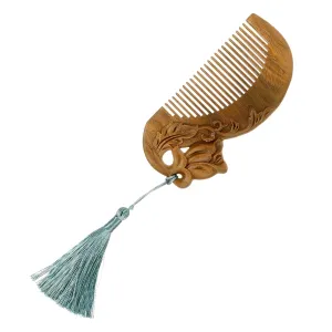 Flower Pattern Carving Scalp Massage Comb Hair Styling Tool for Relaxation and Healthy Blood Flow Durable Comb for Home and Travel Use