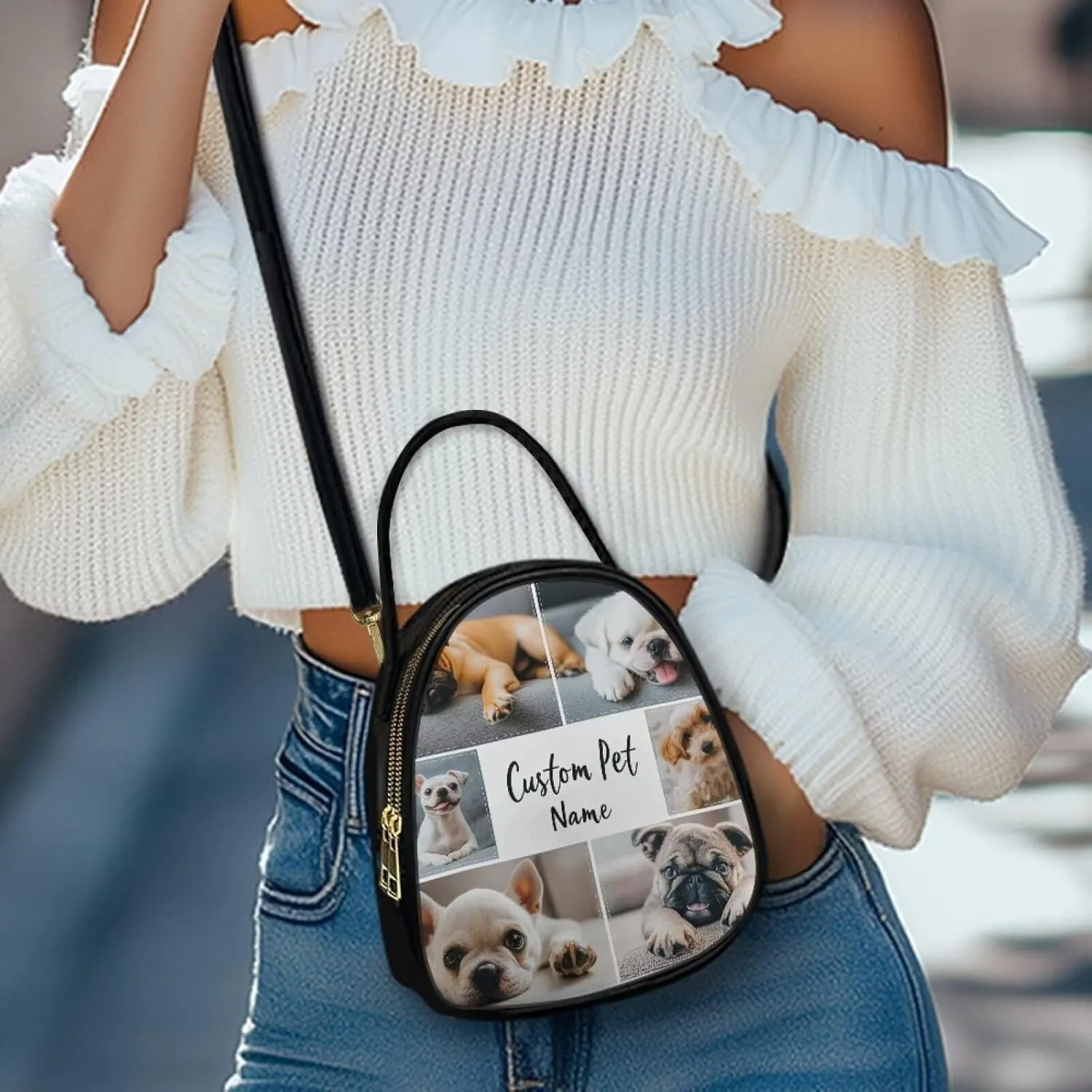 FOR U DESIGNS Crossbody Bags for Women Small Size Travel Shoulder Tote Bag with Zipper for Work PU Leather Hobo Satchel bag