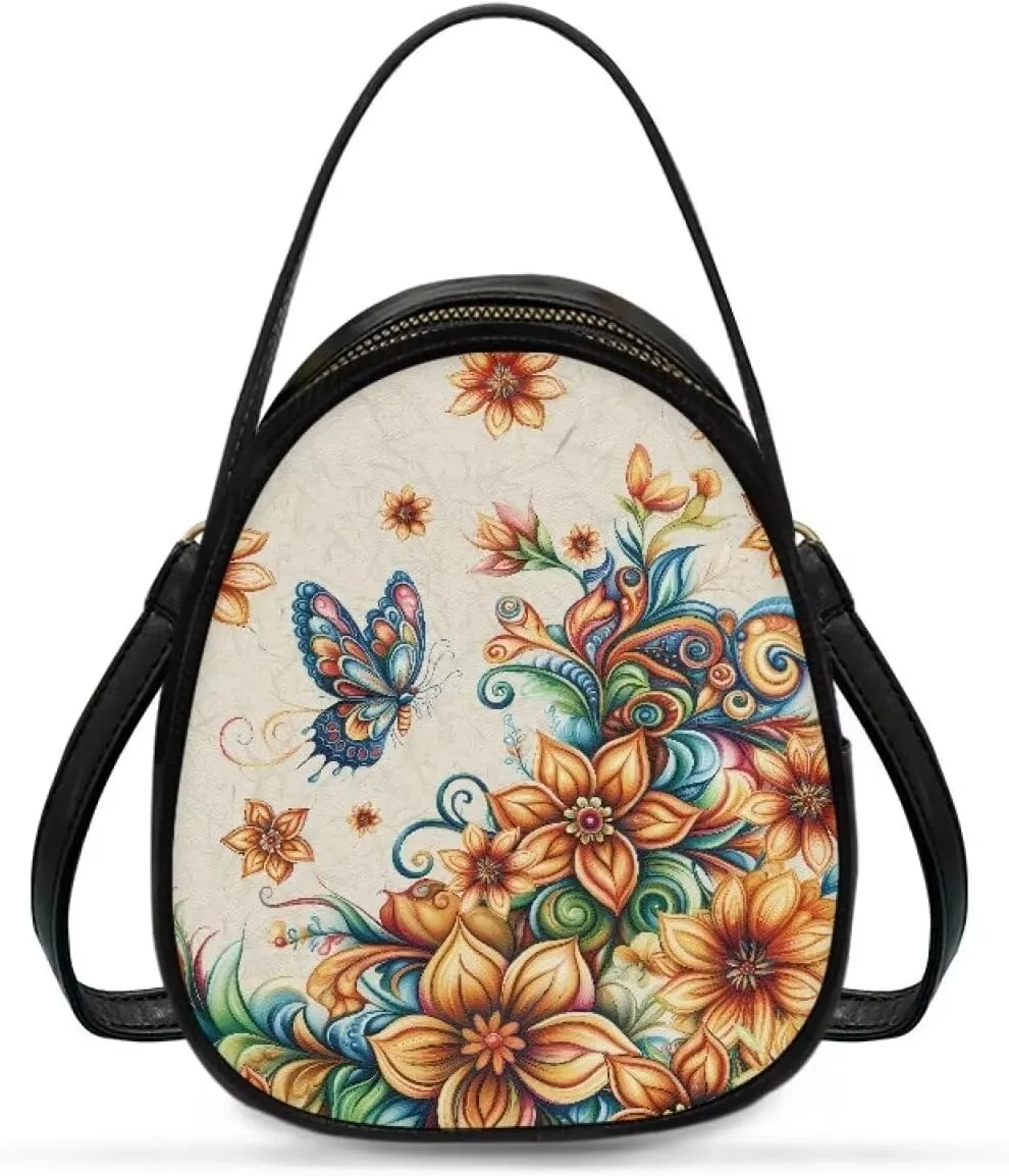 FOR U DESIGNS Mini Crossbody Bags for Women Cute Shoulder Handbag with Zipper Leather Satchel Purse for Work Travel