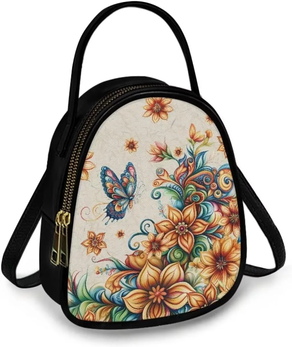 FOR U DESIGNS Mini Crossbody Bags for Women Cute Shoulder Handbag with Zipper Leather Satchel Purse for Work Travel