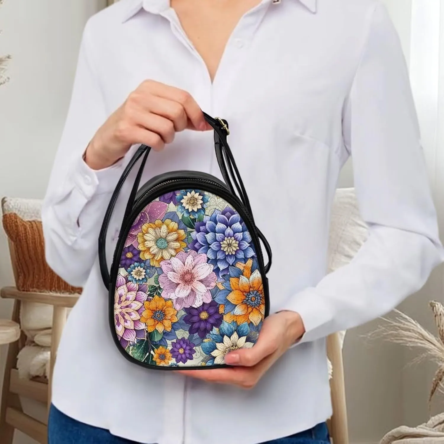 FOR U DESIGNS Women Small Shoulder Bag Mini Purse Womens Crossbody Clutch Purses Cute Tote Bag for Work with Zipper