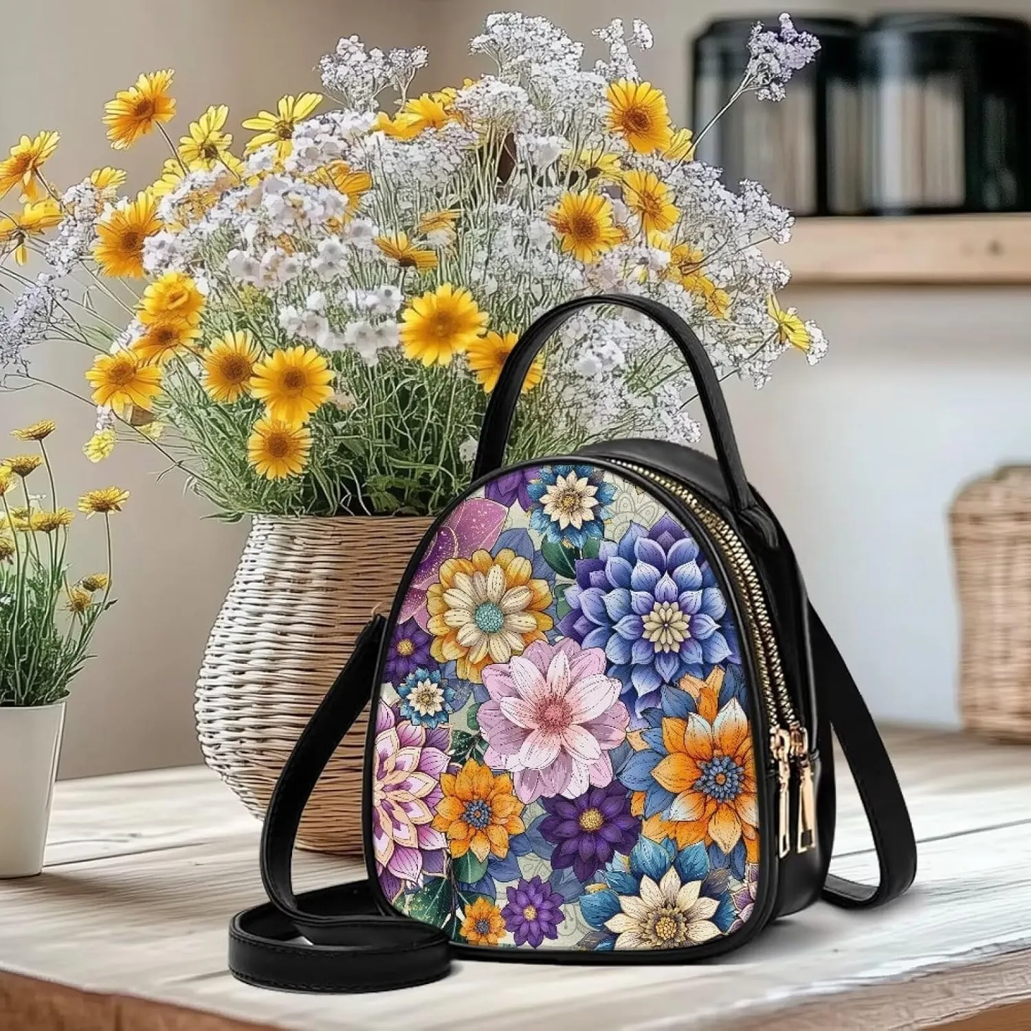 FOR U DESIGNS Women Small Shoulder Bag Mini Purse Womens Crossbody Clutch Purses Cute Tote Bag for Work with Zipper