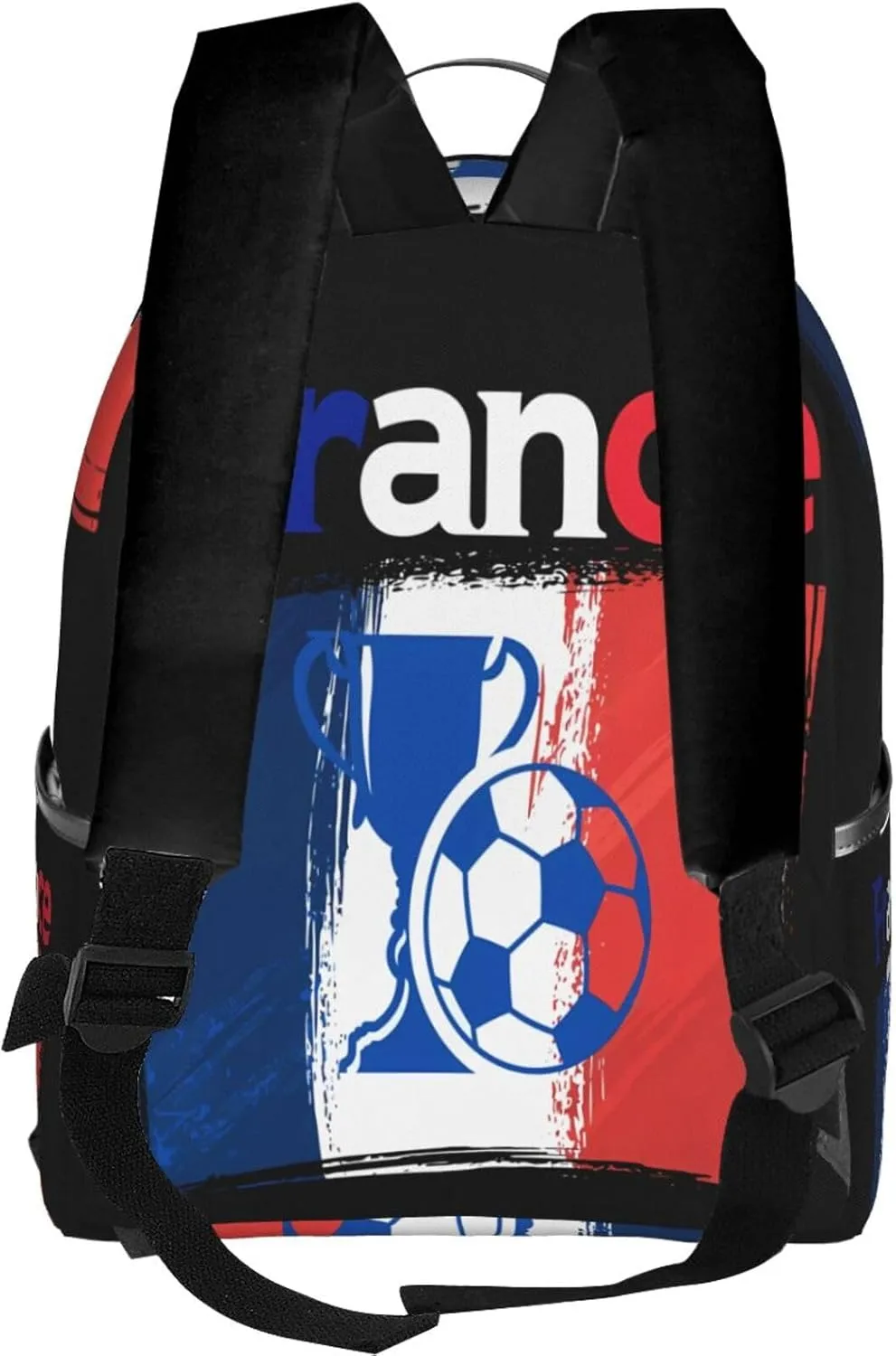 France French Football Soccer Flag Casual Backpacks Laptop Backpack Carry-on Daypack Sports Travel Rucksack Lightweight Working Bag for Outdoor Hiking Cycling Walking