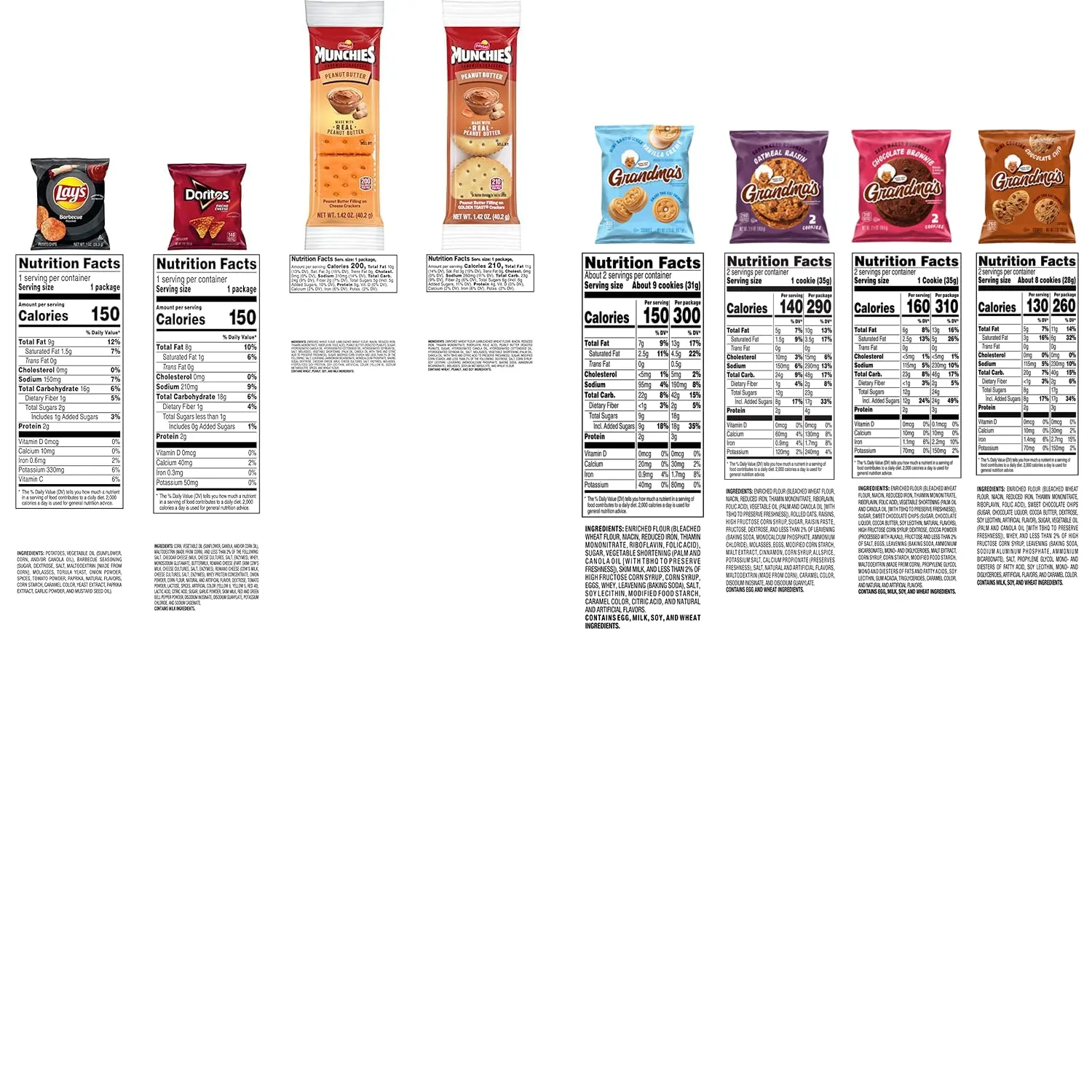 Frito Lay Ultimate Snack Care Package, Variety Assortment of Chips, Cookies, Crackers & More, (Pack of 40)