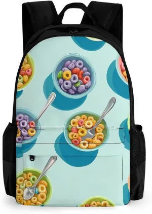 Fruit Loops Cereal Fashion Backpack Cute Daypack Unisex Laptop Bag for Travel Business Work