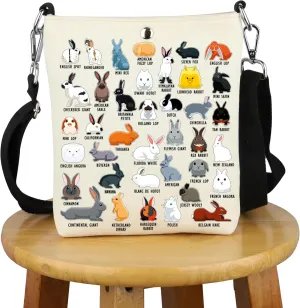 G2TUP Bunny Lover Crossbody Bag - Rabbit Fan Gift Type of Rabbits Travel Bag
