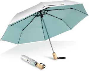 G4Free UPF 50  UV Protection Travel Sun Umbrella Compact 42 Inch Small UV Blocking SPF Umbrella Auto Open Close