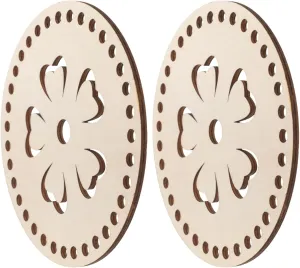 Gadpiparty 2Pcs Wooden for DIY Crafting Durable Smooth Bottom Shaper Pad for Handbag Crossbody Bag for Knitting Weaving Embellishing Projects