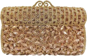 Glitter Women Rhinestone Clutch Box Crystal Evening Bag Elegant Shoulder Purse for Wedding Party Prom