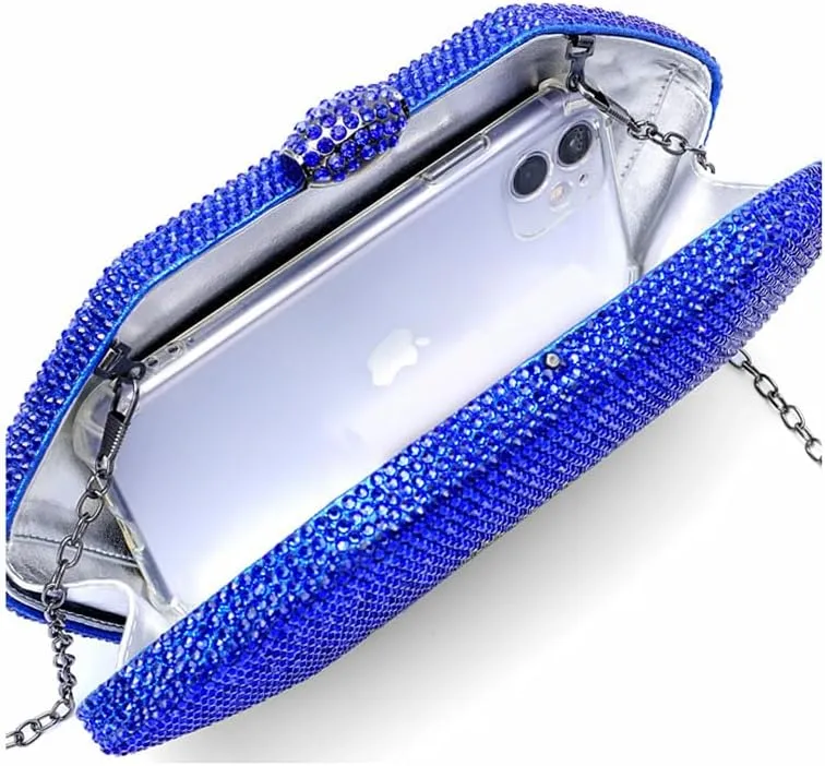 Glitter Women Rhinestone Clutch Purse Diamonds Evening Bag Crystal Shoulder Bag for Wedding Banquet Party