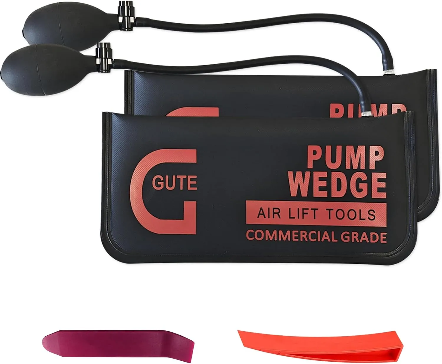Gute Air Wedge Bag, Professional Air Wedge Pump Leveling Kit & Alignment Tool, Commercial Grade Inflatable Air Pump Kit (2 Pack)
