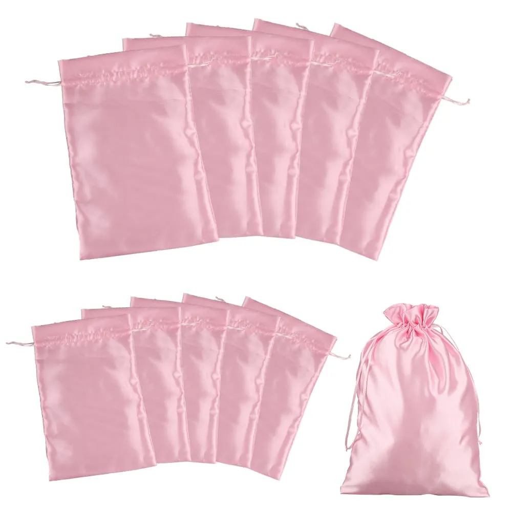 Hair Extension Tool Silk Stain Wig Storage Bag Hair Extension Bags with Drawstring Travel Pouches Bags Weft Carrying Storage Bags Gift Packaging