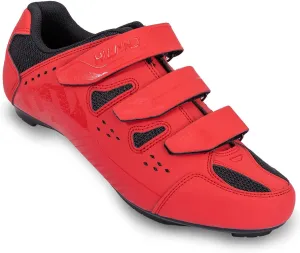 HH HILAND Unisex Wide Cycling Shoes Compatible with Delta/SPD Cleats-3 Straps-Clip in Road/Mountain/Indoor Bike Shoes for Mens and Womens Red