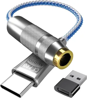 Hi-Res Lossless Music CX Pro USB C to 3.5 mm Audio Adapter HiFi 32bit 384KHz CX31993 Dongle Headphone Amp USB C DAC Compatible with iPhone 15 Pro Max Plus, Galaxy S23 Ultra, Pixel 7 iPad Air Mini