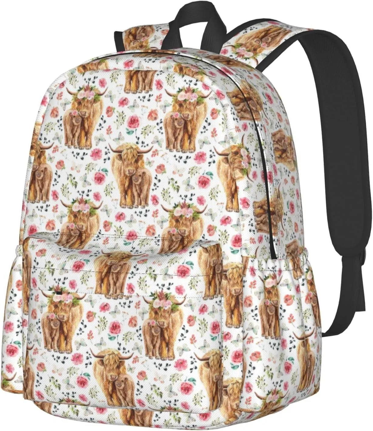 Highland Cow Backpack 16 Inches Lightweight Travel Laptop Backpack