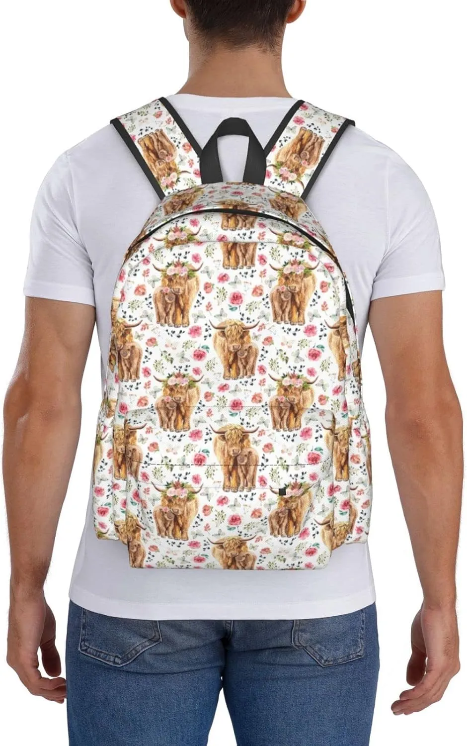 Highland Cow Backpack 16 Inches Lightweight Travel Laptop Backpack