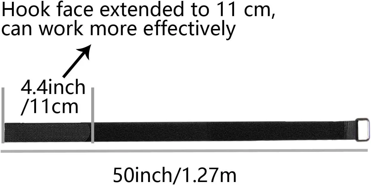 Hook And Loop Straps 10 Pack 50 inch Straps，Reusable Cable Strap,Management Adjustable Multipurpose Hook And Loop Securing Straps