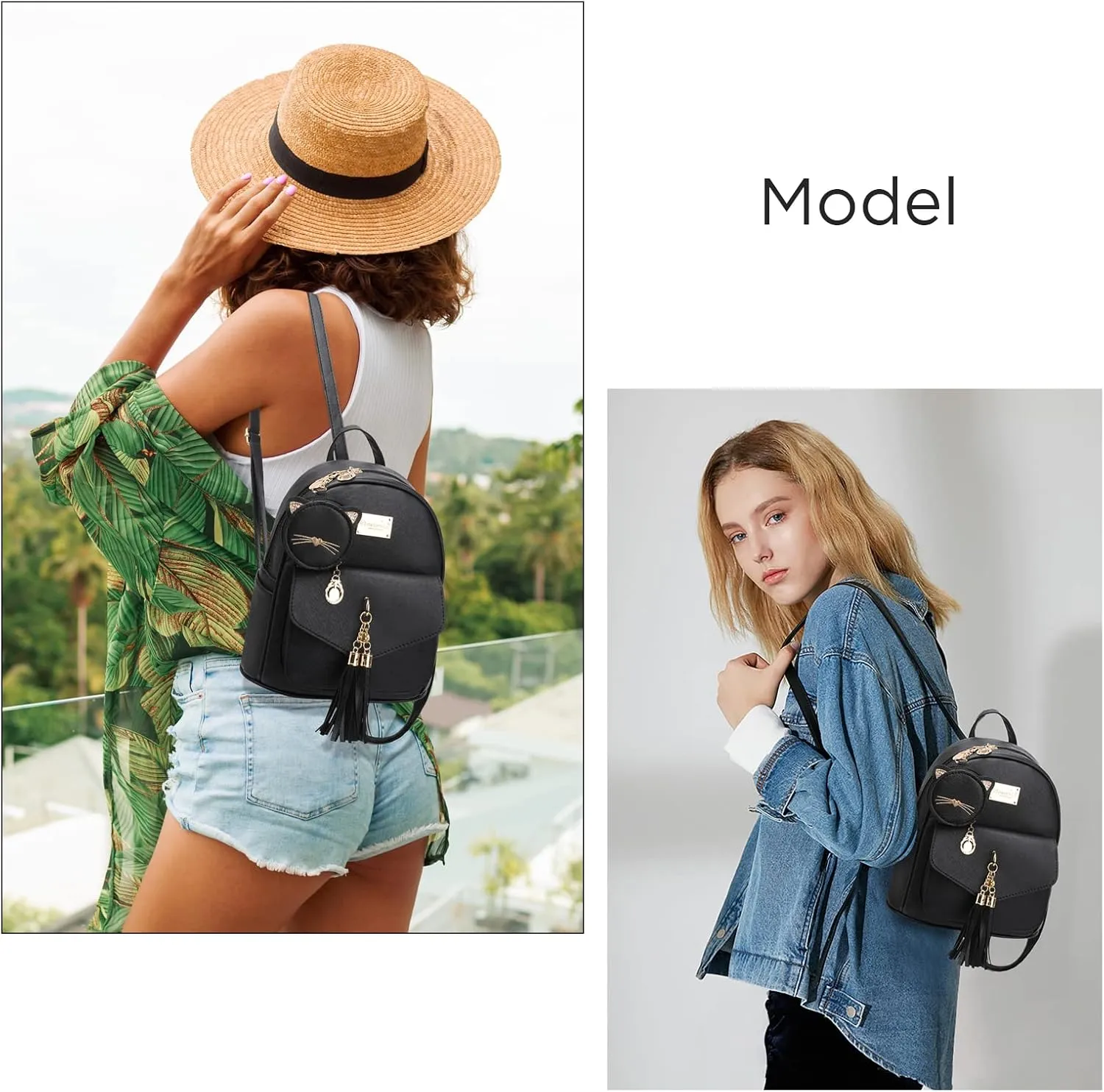 I IHAYNER Girls Fashion Backpack Mini Purse Backpack for Women Small Leather Backpack Purse for Teen Girls with Coin Purse
