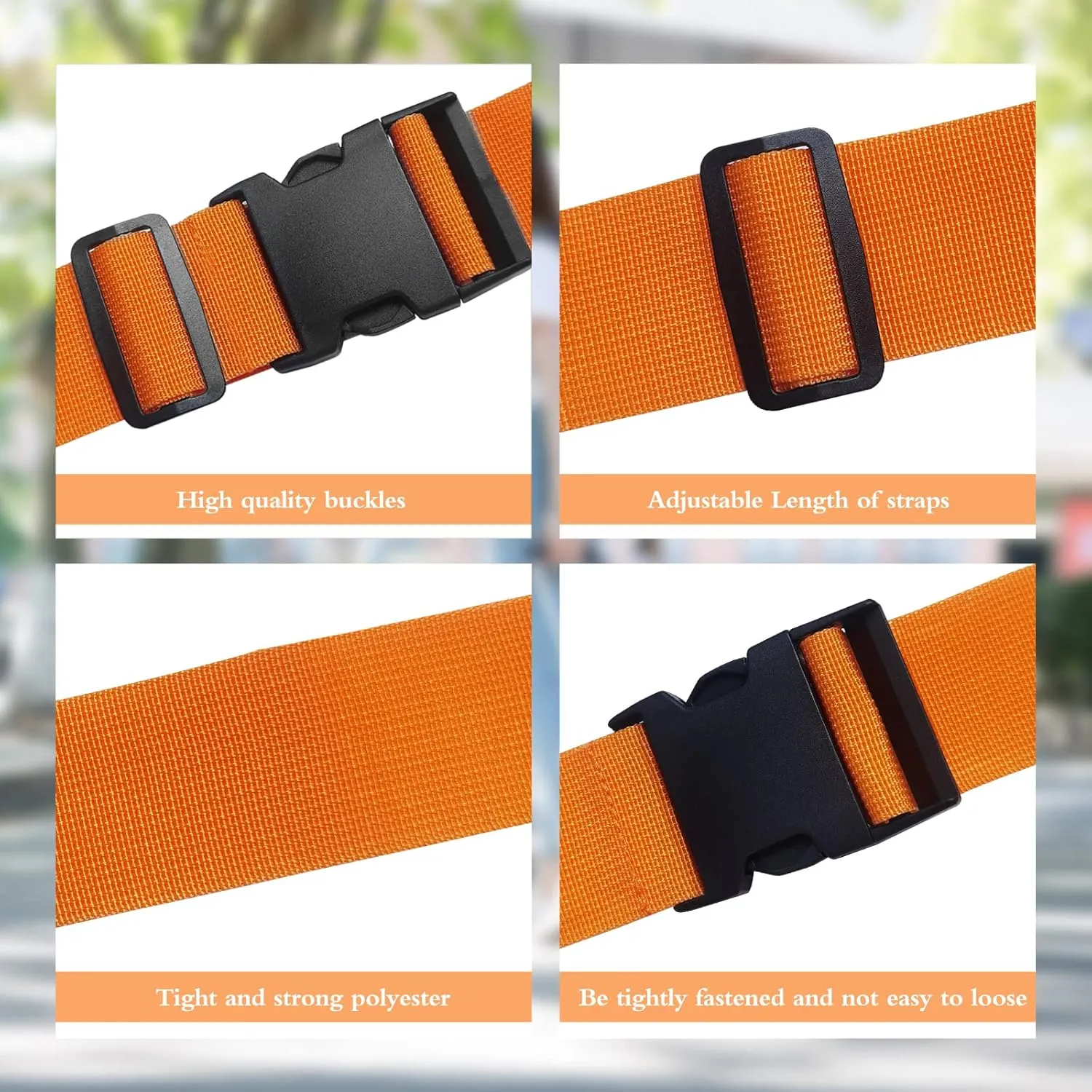 Ikaufen 12 Pack Luggage Straps Suitcase Belts Straps Wide Adjustable Packing Straps Travel Belts Accessories for Business Traveling Packing (Multicolor)