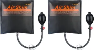 Improved 2 Piece Commercial Grade Air Wedge Bag Pump Professional Leveling Kit & Alignment Tool Inflatable Shim Bag. 500 LB Rating