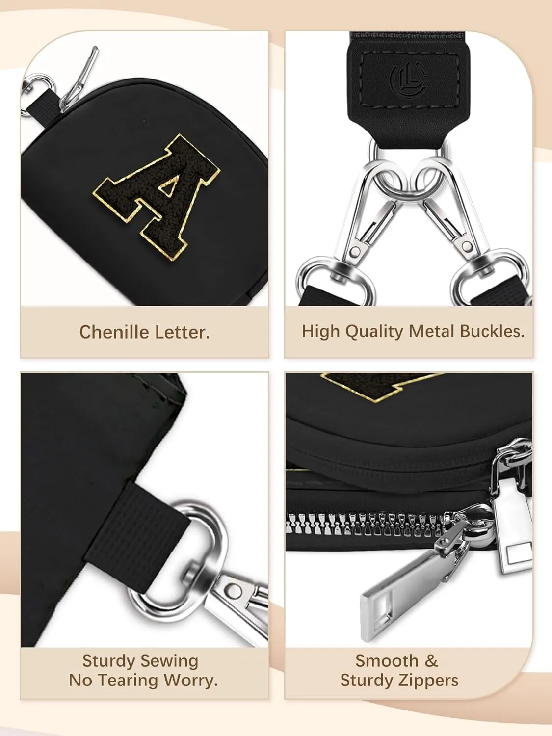 Initial Wristlet Wallet for Women,Small Dual Pouch Wristlet,Personalised Keychain Wallet,Mini Zip Around Coin Pouse