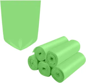 Inwaysin 1.2 Gallon Small Trash Bags Garbage Gags 1-1.5 Gallon 125 Counts, Mini Trash Bags Biodegradable for Bathroom Office Home Fit 4.5-5L Garbage Can (5 Rolls/Green)