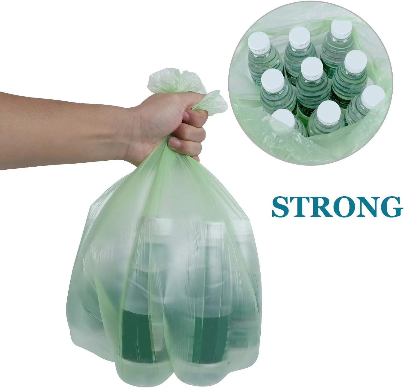 Inwaysin 1.2 Gallon Small Trash Bags Garbage Gags 1-1.5 Gallon 125 Counts, Mini Trash Bags Biodegradable for Bathroom Office Home Fit 4.5-5L Garbage Can (5 Rolls/Green)