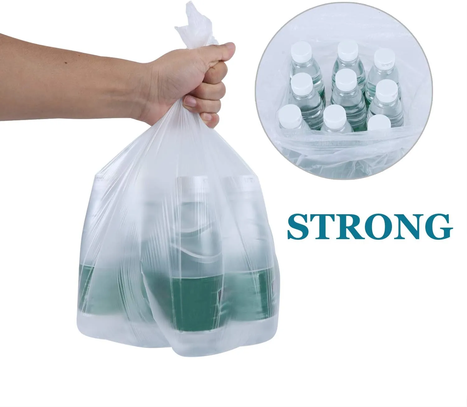 Inwaysin Mini Garbage Bags - 1.2 Gallon Compost Trash Can Liners, 125 Count White