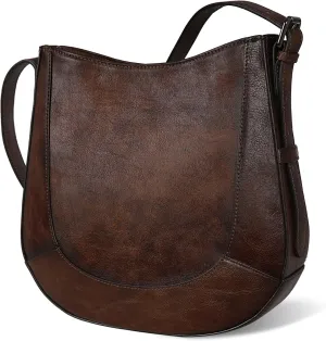 Iswee Leather Purses for Women Hobo Bags Designer Crossbody Bag Vintage Women’s Shoulder Handbags Work Purse