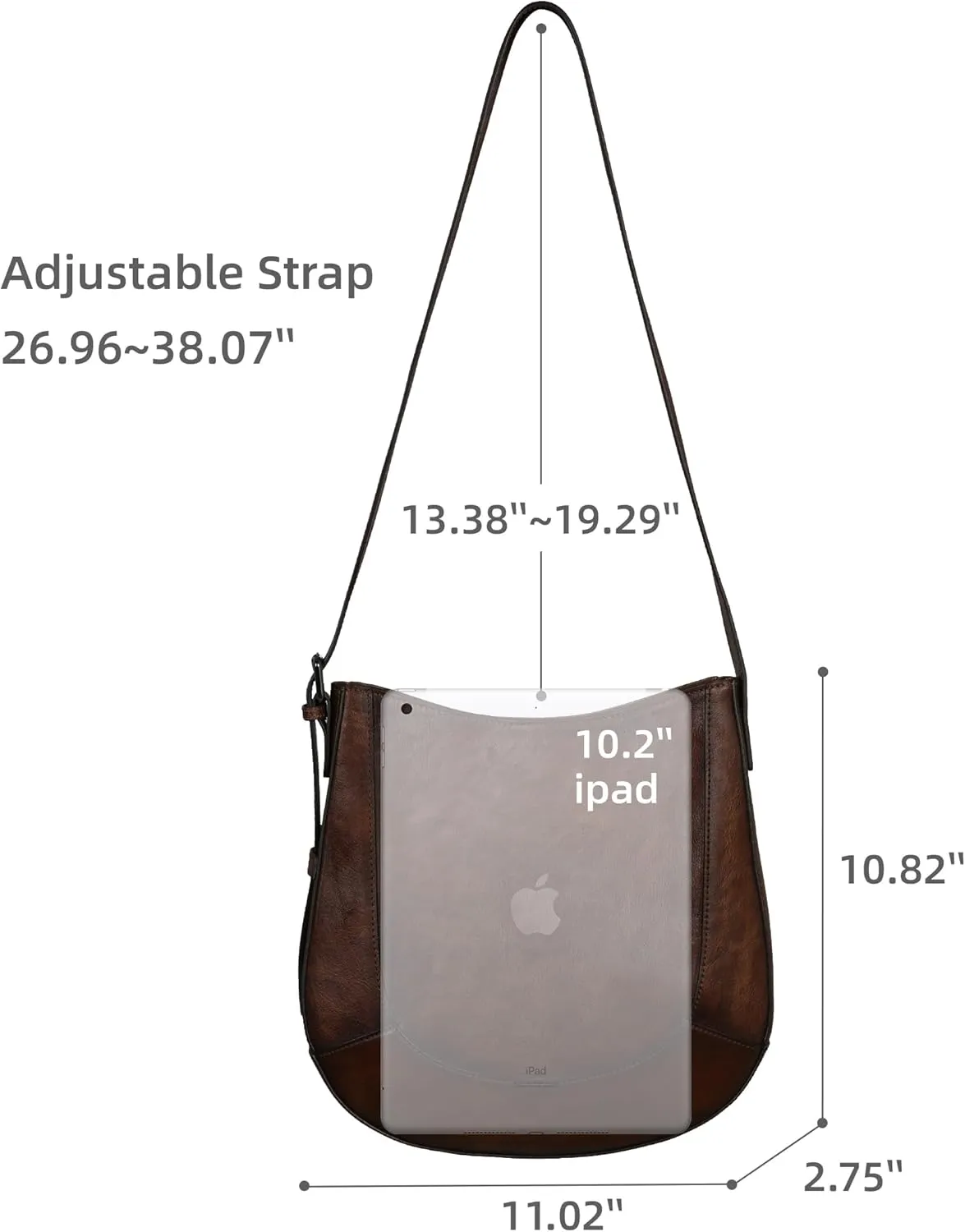 Iswee Leather Purses for Women Hobo Bags Designer Crossbody Bag Vintage Women’s Shoulder Handbags Work Purse